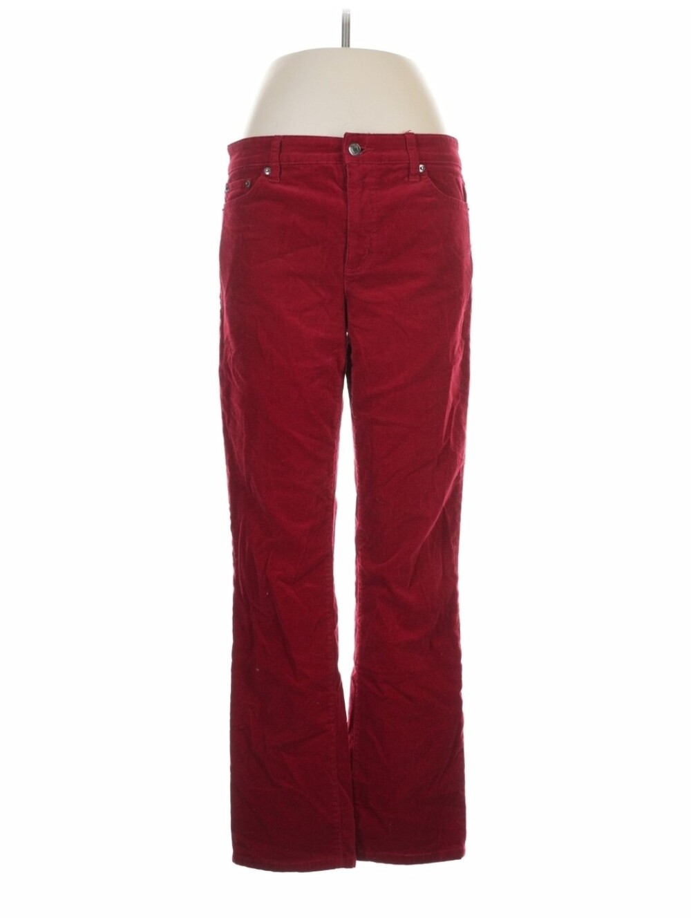 RARE JUICY RED Ralph Lauren Black Label Corduroy Pants Women 8 Premier Straight